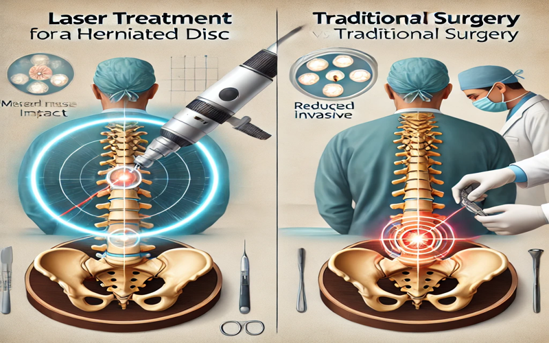 علاج الديسك بالليزر مقارنة بالجراحة التقليدية 1